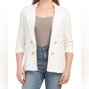 JULES & LEOPOLD Blazer, size L, NWT, color white.